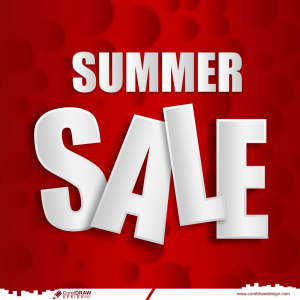 Red Summer Sale Background Vector