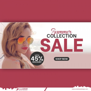 Summer Fashion Collection Banner Design Free CDR