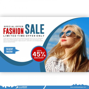 Summer Fashion Collection Banner Design Free Vector