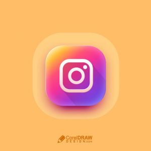 Abstract 3D Realistic Social Media Instagram Icon Vector