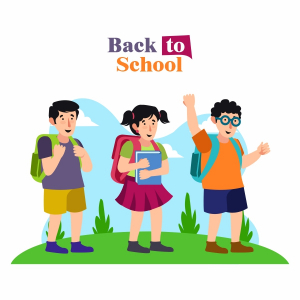 Flat children back to school collection Free CDR, Stock vector