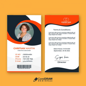Colorful Professional Elegant Employee ID Card Vector
