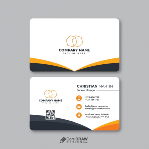 Corporate Rounded Business Card Vector Template