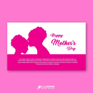 Simple Minimalistic Happy Mothers Day Vector Background