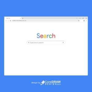 Browser window template in Google theme, Search engine interface, Search bar template Free Stock Vector, Free CDR
