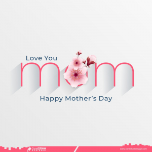 Happy Mothers Day Light Background Design Free Vector