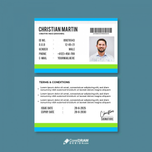 Corporate Professional Elegant ID Card Vector