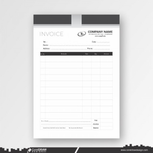 Simple Free Invoice Premium Vector CDR