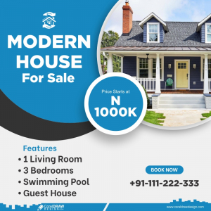 Real Estate House Property Social Media Banner Template Free CDR