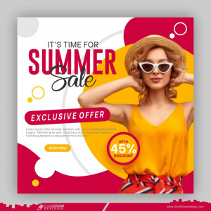 Summer Sale Banner Template Free CDR