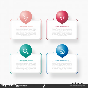 Gradient Process Infographic Template Free Vector