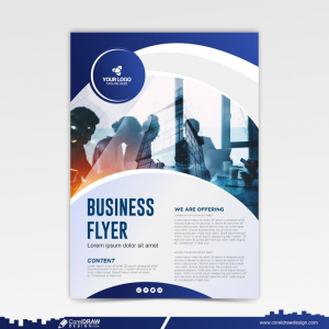 Business Flyer Template With CDR Free Vector