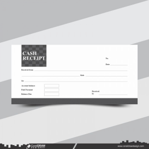 Cash Receipt Payment Template Design CDR