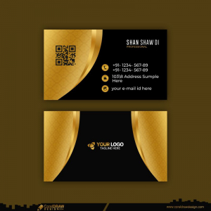 Modern Golden Business Card Design Free CDR