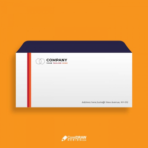 Corporate Company Envelope Vector Template