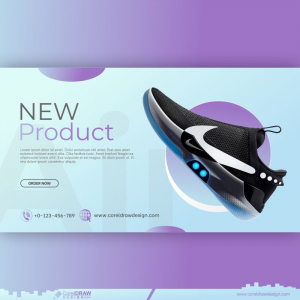 New Shoes Sale Social Media Post Template Premium CDR Design