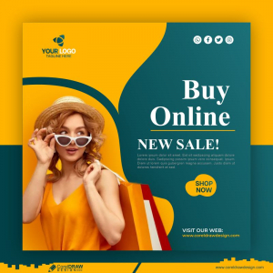 Online Promotion Fashion Banner Free Vector