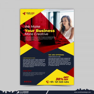  Business Elemental Concept Flyer Template Free Vector CDR