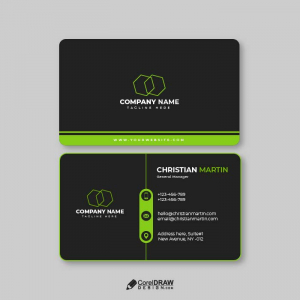 Abstract Trendy Neon Business Card Vector