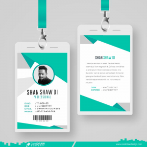 Company Identity Id Card Template With Photo CDR Free Design