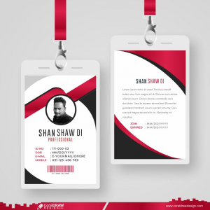 Company Identity Id Cards Template With Photo CDR Free Design