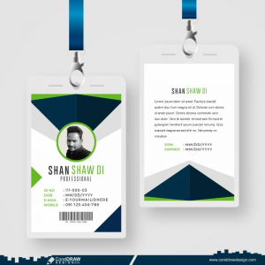 Office Business Id Card With Minimalist Elements Template Premium CDR