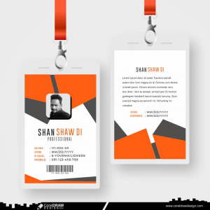 Simple Business Id Card Template Free Premium Cdr