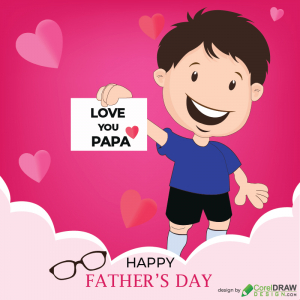 Fathers Day Illustration Template Free Vector
