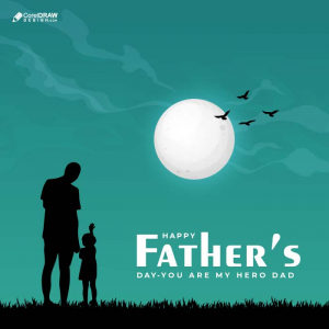 Beautiful Night Sky Father Son fathers Day Vector
