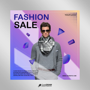 Fashion sale social media banner template