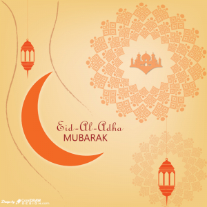 Eid-Al-Adha Template Illustration Free Vector