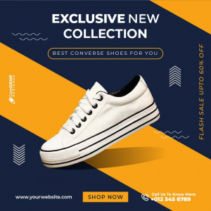 Corporate Trendy Shoes Marketing Poster Template