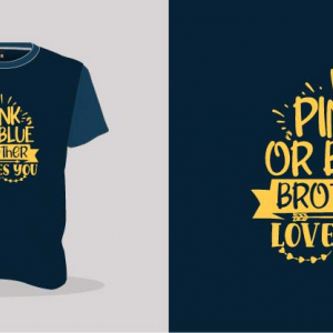 Beautiful New Being Brother Blue Vector T-shirt Mockup