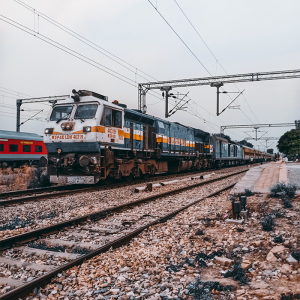 Indian Railways Locomotive train engine 4k stock image