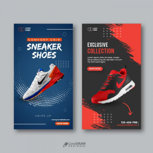 Abstract Promotional Shoes Instagram Story Template