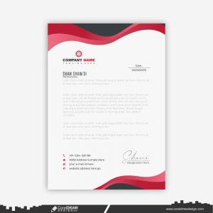 Letter Head Template With Logo Design CDR