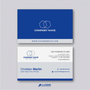 Abstract Corporate Hospital Doctor Business Card Vector