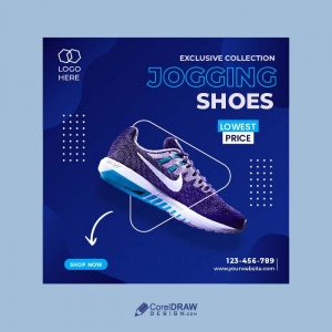 Professional Shoes Poster Marketing Banner Vector template
