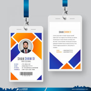 Abstract Id Cards Template Concept Design CDR
