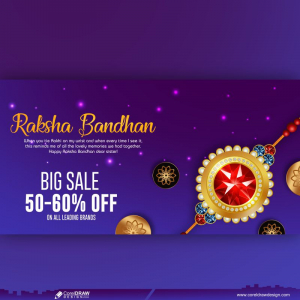 Raksha Bandhan Big Sale Banner 2022 Free CDR Vector