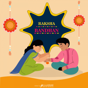 Raksha Bandhan celebration Illustration Free Vector