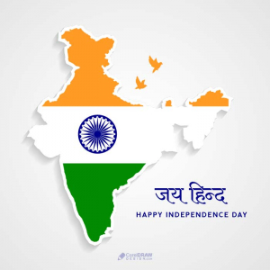 Abstract Independence day india Concept JAI HIND Vector