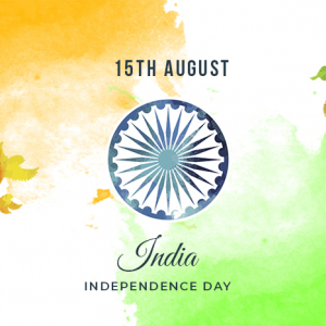 Beautiful tricolor indian flag independence day free psd