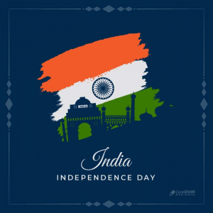 Abstract 15 august Independence day Tricolor Vector Poster