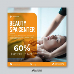 Abstract Beauty and spa Center colorful trendy Poster Vector
