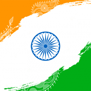 Abstract Brush stroke Indian Tricolor Flag free hd image