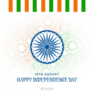 Abstract Indian Tricolor Independence Day india vector minimal art 