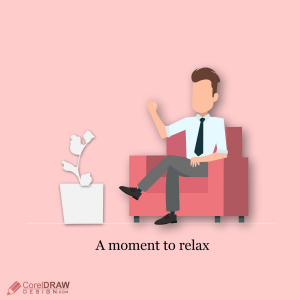A moment to relax icon vector design free