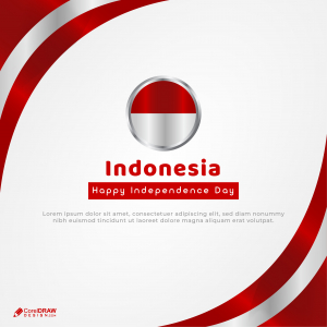 Happy Indonesia Independence Day Background Wishes Card Vector