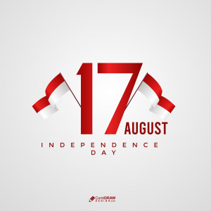 Abstract 17 August Indonesia Flag Independence Day Vector